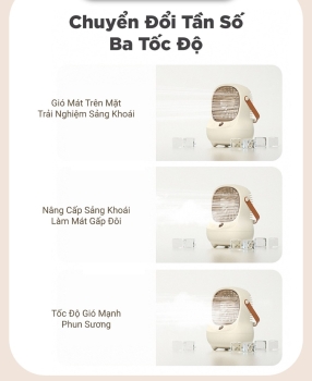 Quạt Phun Sương Để Bàn SMARTCHOICE 3 Chế Độ Gió Nút Cảm Ứng Pin 1200mAh Dung Tích 200ml Bảo Hành 6 Tháng